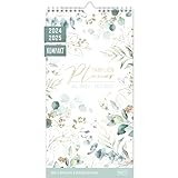 Häfft® Familienkalender 2024/2025 mit 4 Spalten 'Blattgold' kompakter Wandkalender für...