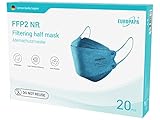 EUROPAPA® 40x FFP2 Fisch-Form Blau Masken Atemschutzmaske Staubschutzmasken hygienisch...